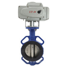 Bundor  ANSI DN150 PN10 Wafer type Soft Sealing EPDM Seat Electric Wafer Butterfly Valve